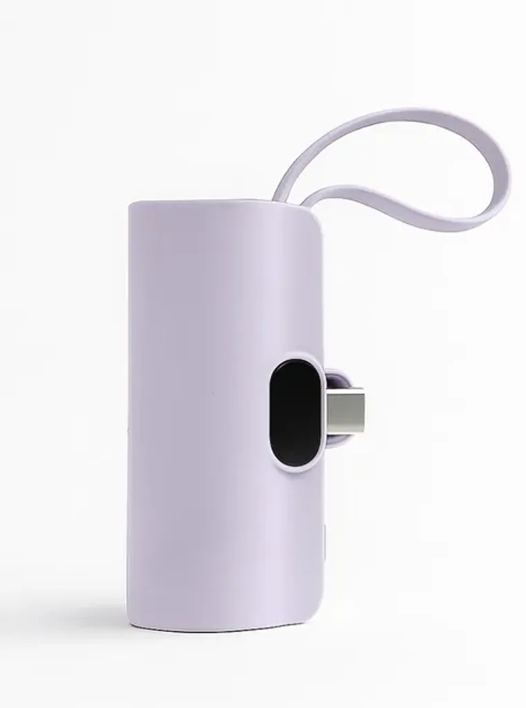 Міні павербанк BOXUY BY-M148 5000 мАг маленька кишенькова зарядка для смартфонів, зовнішній портативний акумулятор для фіолетовий подорожей
