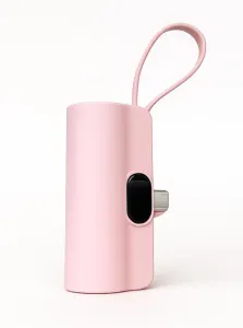 Міні павербанк BOXUY BY-M148 5000 мАг маленька кишенькова зарядка для смартфонів, зовнішній портативний акумулятор для рожевий подорожей