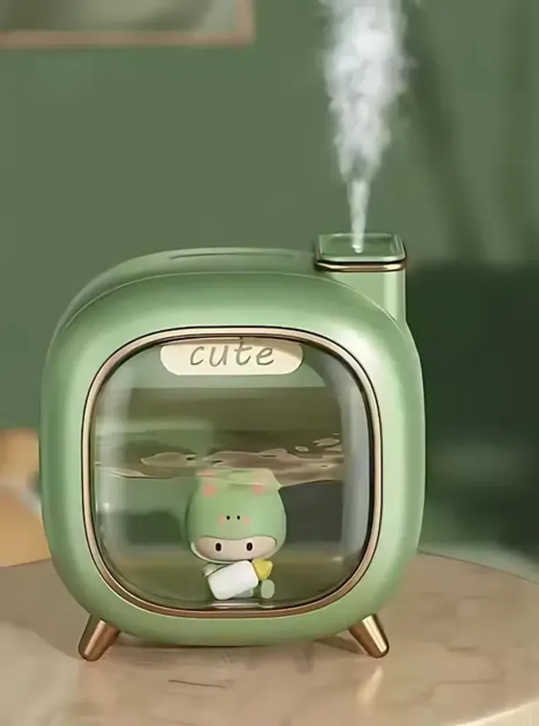 Дитячий зволожувач повітря з підсвічуванням та іграшкою TV Baby нічник арома дифузор з LED підсвічуванням зелений