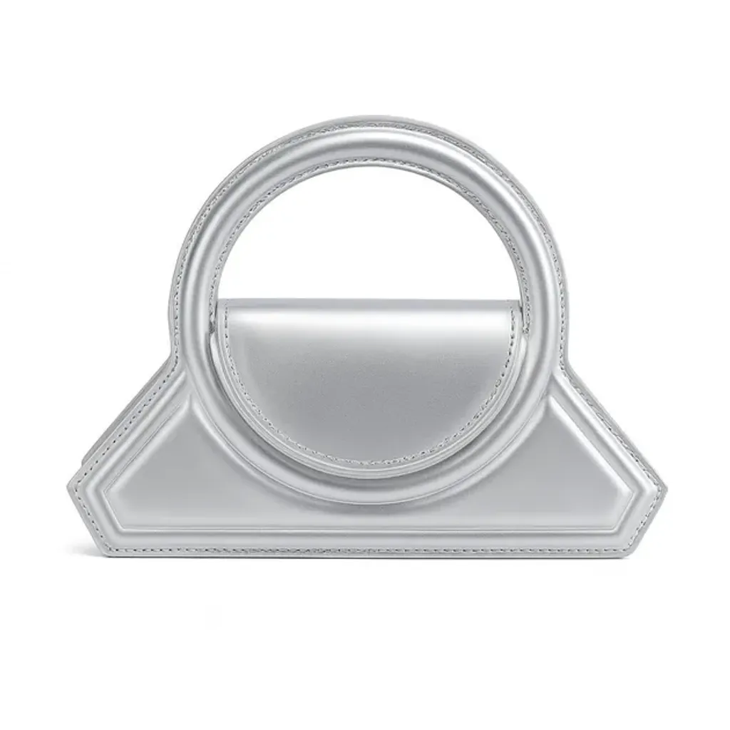 Жіноча модна сумка через плече 2025 MIRA дизайнерська сумочка в однотонному стилі літня колекція ПУ шкіра silver