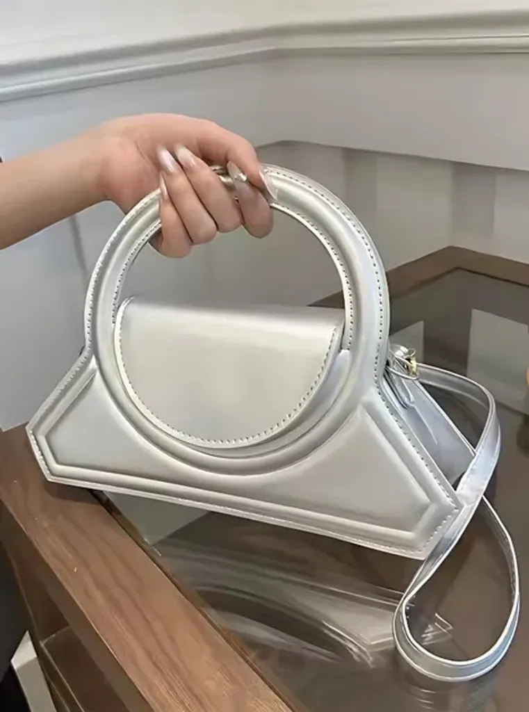 Жіноча модна сумка через плече 2025 MIRA дизайнерська сумочка в однотонному стилі літня колекція ПУ шкіра silver