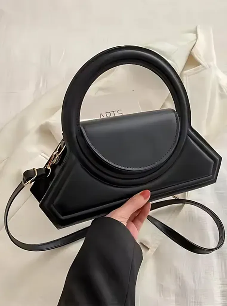 Жіноча модна сумка через плече 2025 MIRA дизайнерська сумочка в однотонному стилі літня колекція ПУ шкіра чорна