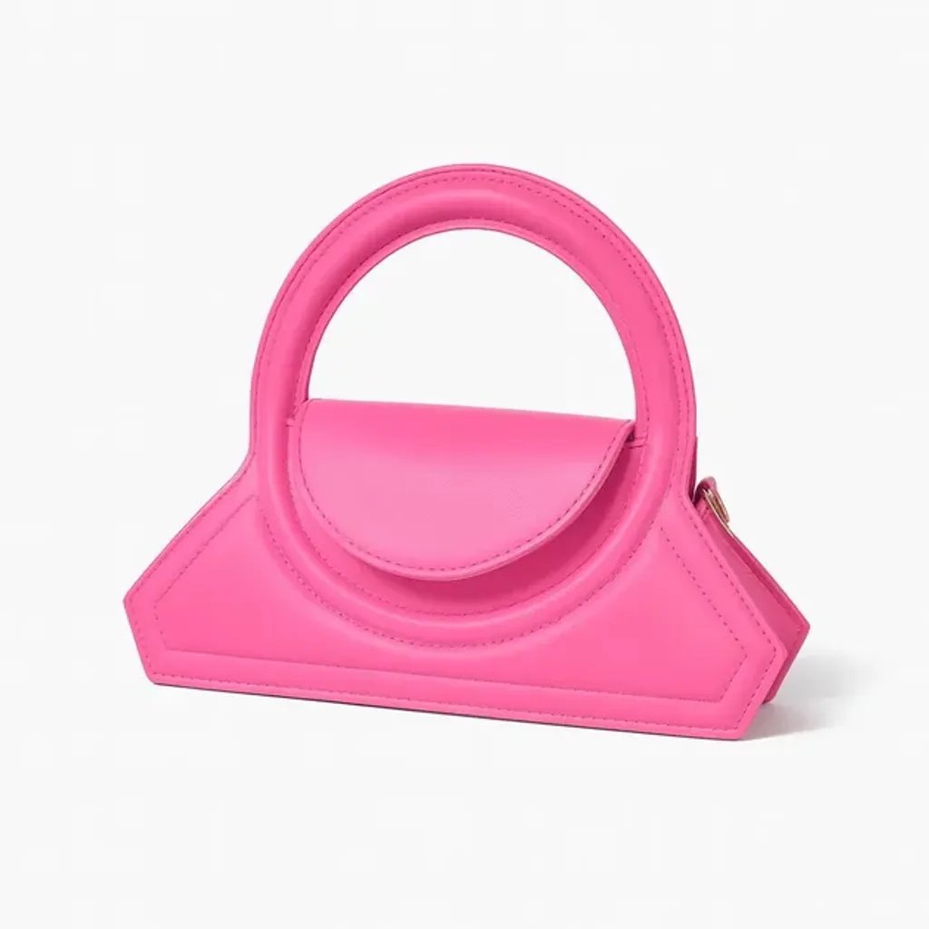 Жіноча модна сумка через плече 2025 MIRA дизайнерська сумочка в однотонному стилі літня колекція ПУ шкіра pink