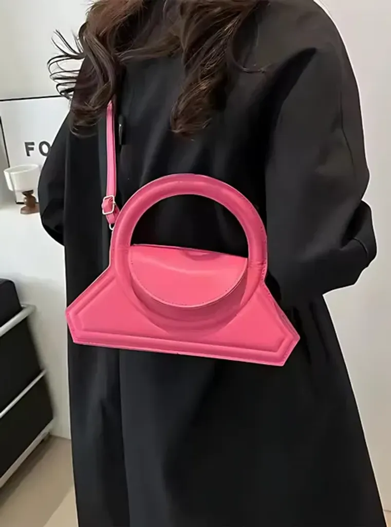 Жіноча модна сумка через плече 2025 MIRA дизайнерська сумочка в однотонному стилі літня колекція ПУ шкіра pink